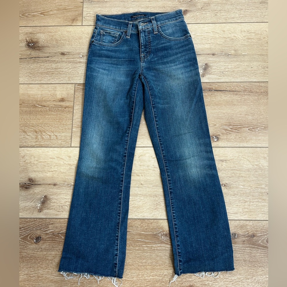 Lucky brand women's cropped mini boot jeans
